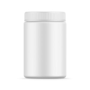 Miron-style jar mockup on a light background with a blank JarSkins sleeve and subtle 'Your Design Here' placeholder.